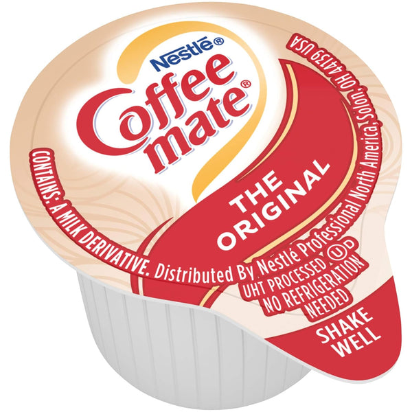 Taster's Choice & Coffee mate Bundle, 80 of each: Taster's Choice House Blend & Decaf Blend Instant Coffee Packets, 50 - Coffee mate Original Single Serve Liquid Creamer Cups with By The Cup Coasters
