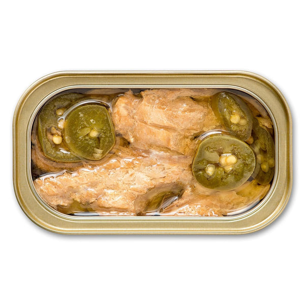 King Oscar Skinless & Boneless Mackerel Fillets with Jalapeno Peppers (Pack of 6) with By The Cup Toothpicks