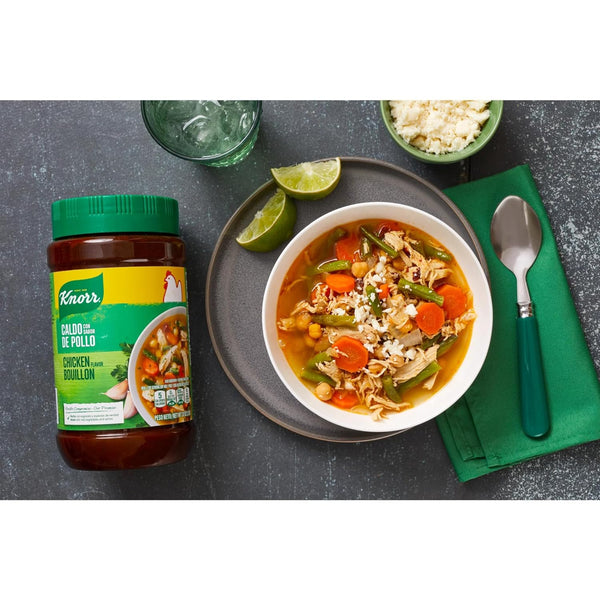 Knorr Granulated Bouillon, Chicken Flavor, 7.9 oz (Pack of 2) with By The Cup Swivel Spoon