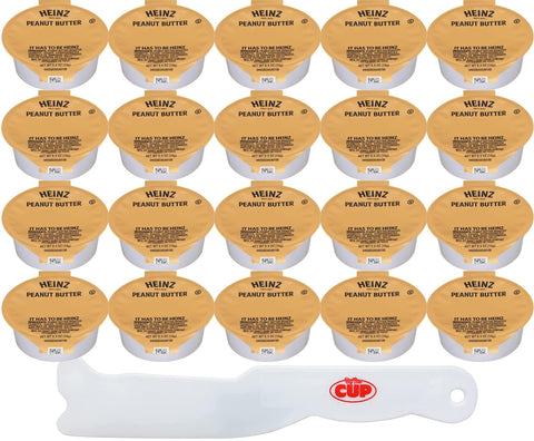 KraftHeinz Peanut Butter To-Go Cups (Pack of 20) with By The Cup Spreader