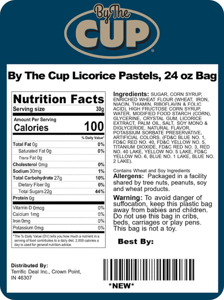 By The Cup Licorice Pastels, 24 Ounce Bulk
