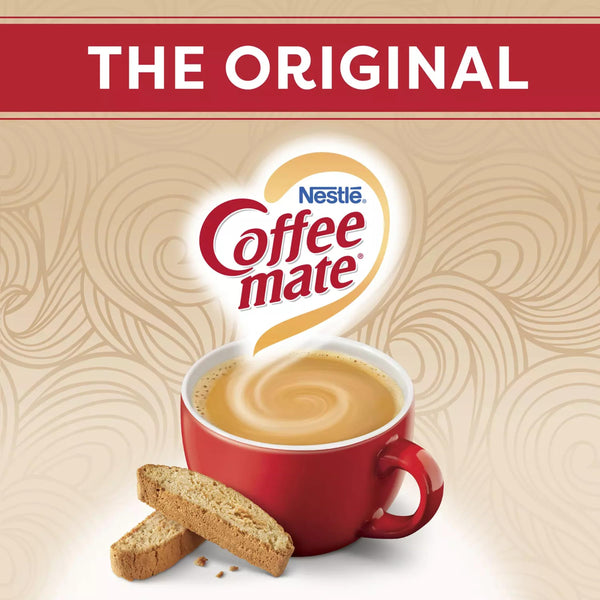 Coffee mate Powder Creamer Bundle (Pack of 6) 2 of each Flavor, Original 11 oz, French Vanilla 15 oz, Hazelnut 15 oz with By The Cup Scoop