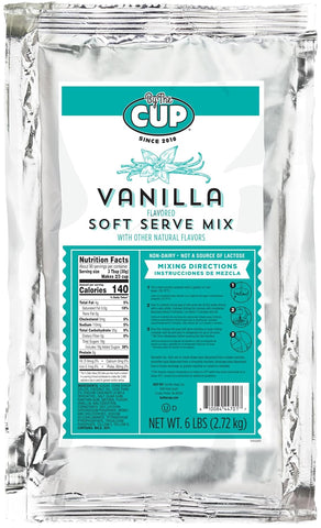 By The Cup Non-Dairy Vanilla Soft Serve Mix, Gluten Free, 6 lb Bag