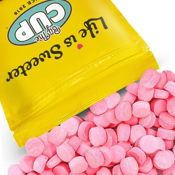 By The Cup Pink Wintergreen Mints, 1.5 Pound Bulk Bag