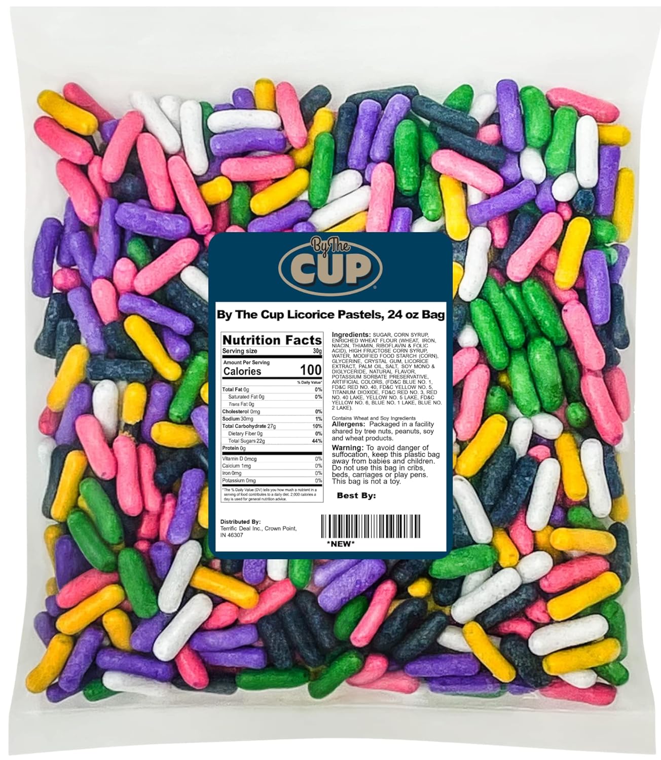 By The Cup Licorice Pastels, 24 Ounce Bulk