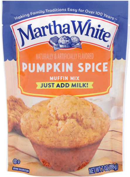 Martha White Pumpkin Spice Muffin Mix (Pack of 4) with By The Cup Spatula Knife