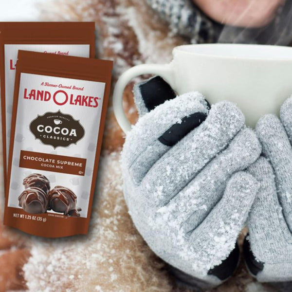 Land O Lakes Chocolate Supreme Hot Cocoa Mix, Approximately 36 Packets, 1.25 Ounce each with By The Cup Cocoa Cup
