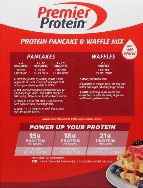 Premier Protein Pancake & Waffle Mix, Original Complete, 20 oz (Pack of 6) with By The Cup Spatula Knife