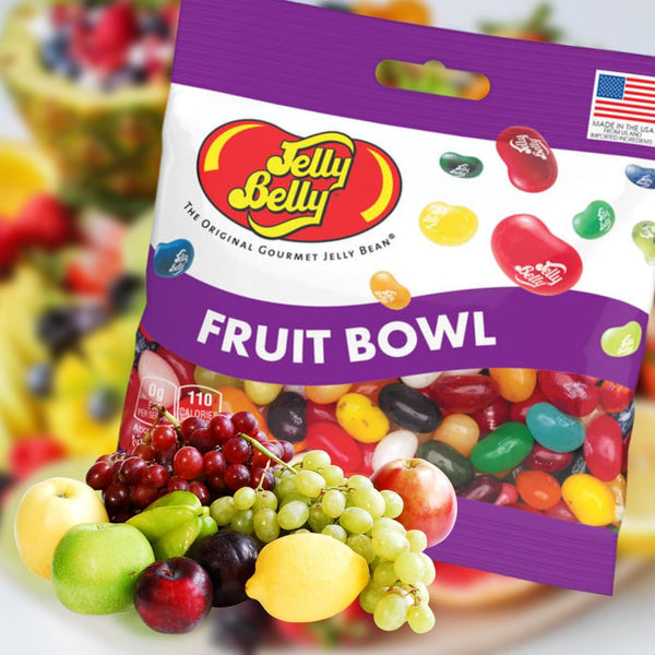 Fruit Bowl Jelly Beans, 3.5 oz (Pack of 2) with By The Cup Bag Clip