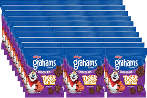 Kellogg's Tiger Bites, Chocolate Graham Crackers, 1 oz (Pack of 30) with Bag Clip