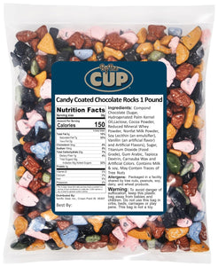 By The Cup Candy Coated Chocolate Rocks, 1 lb