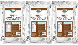 By The Cup Non-Dairy Chocolate Soft Serve Mix, Gluten Free, 6 lb Bag (Pack of 3)