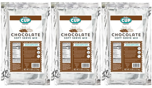 By The Cup Non-Dairy Chocolate Soft Serve Mix, Gluten Free, 6 lb Bag (Pack of 3)