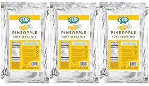 By The Cup Non-Dairy Pineapple Soft Serve Mix, Gluten Free, 5.5 lb Bag (Pack of 3)