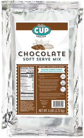 By The Cup Non-Dairy Chocolate Soft Serve Mix, Gluten Free, 6 lb Bag