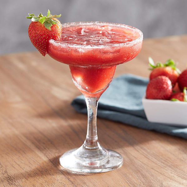 Island Oasis Strawberry Fruit Puree, 1 Liter (Pack of 2) with By The Cup Coasters