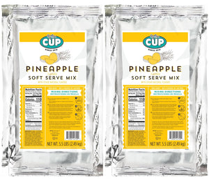 By The Cup Non-Dairy Pineapple Soft Serve Mix, 5.5 lb (Pack of 2)