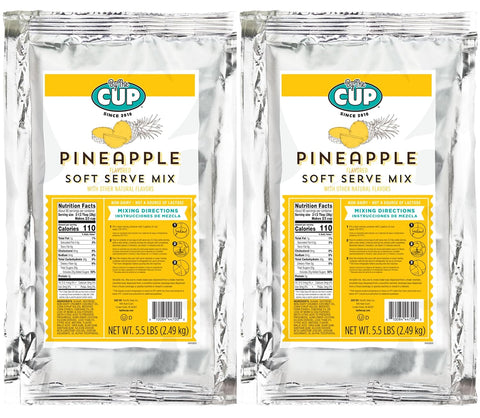 By The Cup Non-Dairy Pineapple Soft Serve Mix, 5.5 lb (Pack of 2)