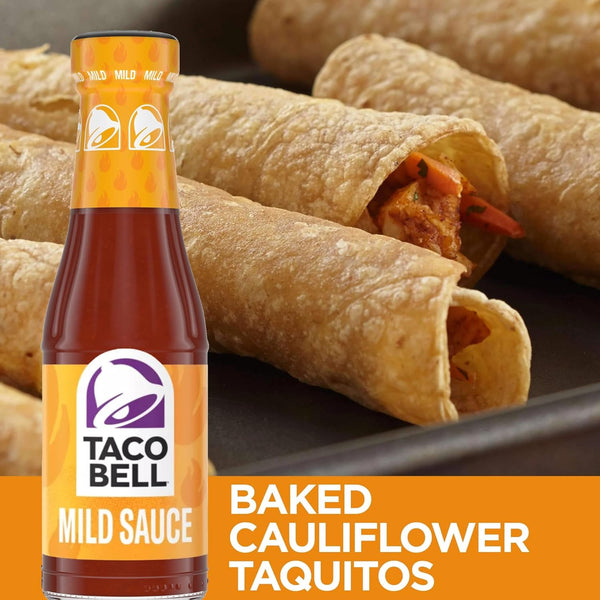 Taco Bell Mild Sauce 7.5 Ounce (Pack of 4) with By The Cup Swivel Spoons