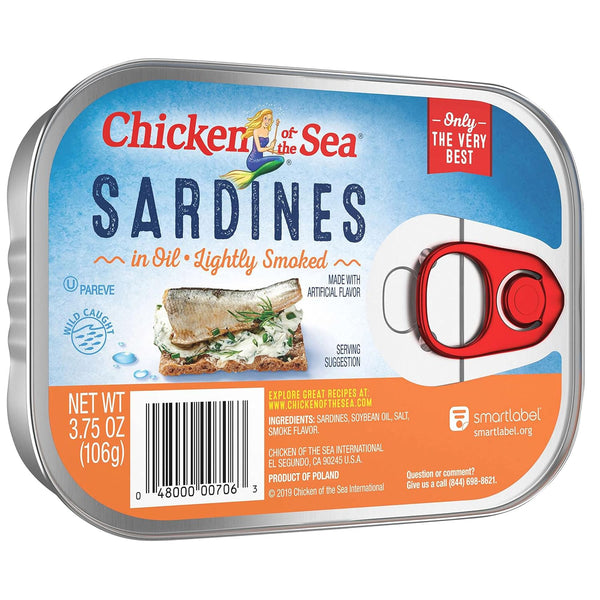 Chicken of the Sea Sardine Variety Pack, Louisiana Hot Sauce, Mustard Sauce, Lightly Smoked, 2 of each with 1 - By The Cup Travel Toothpick Dispenser
