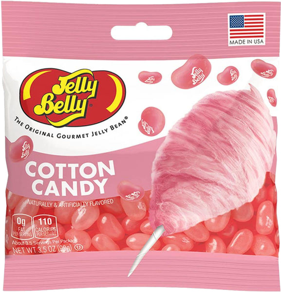 Cotton Candy Jelly Beans, 3.5 oz (Pack of 2) with By The Cup Bag Clip