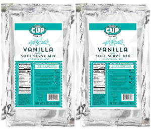By The Cup Non-Dairy Vanilla Soft Serve Mix, 6 lb (Pack of 2)