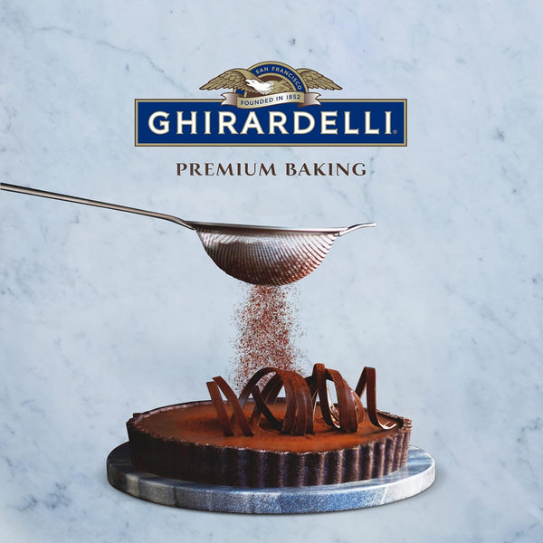 Ghirardelli Unsweetened Cocoa Powder Pouch 8 Ounce (Pack of 3) with Limited Edition Measuring Spoon