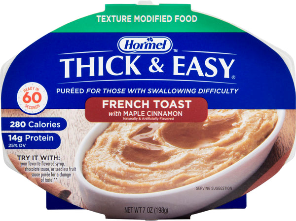 Hormel Thick and Easy Pureed Breakfast Meals, 7 oz (Pack of 6), 3 of each: Scrambled Eggs & Maple Cinnamon French Toast with mood spoons