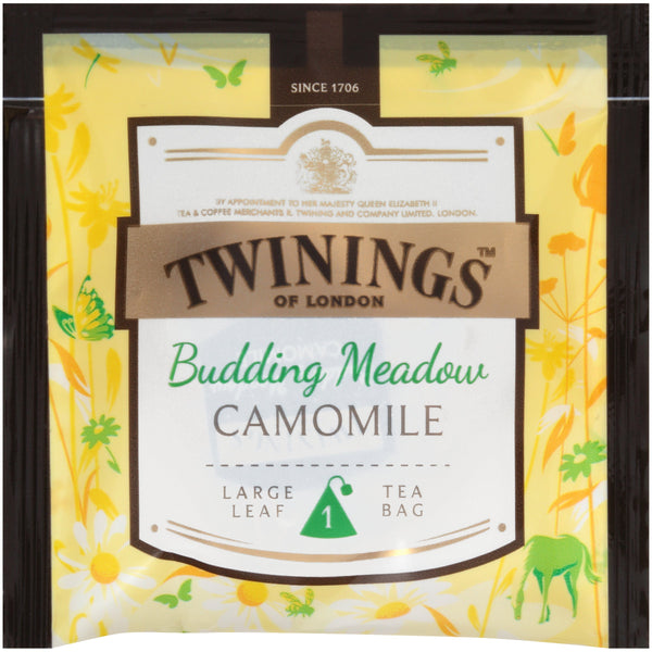 Twinings Discovery Collection Budding Meadow Camomile, 20 Large Leaf Pyramid Tea Bags with By The Cup Honey Sticks