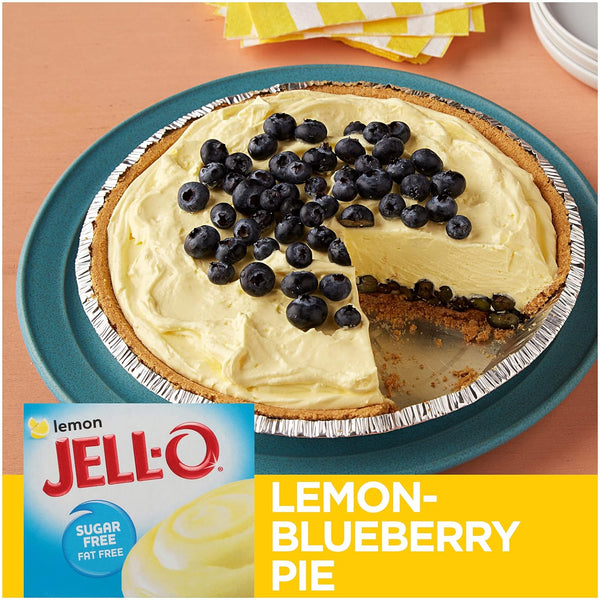 Jell-O Sugar Free Lemon Instant Pudding & Pie Filling Mix 1 oz Box (Pack of 3) with Mood Spoons