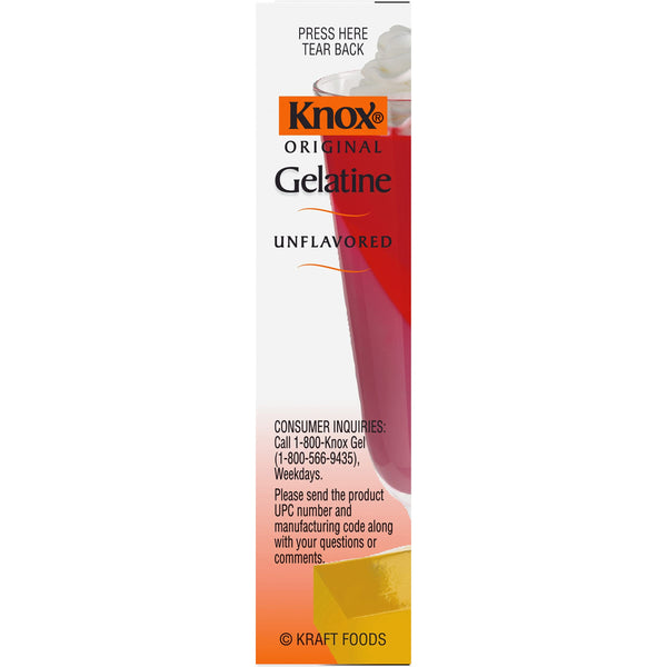 Knox Gelatine Unflavored Clear, 1 oz (Pack of 4) with By The Cup Measuring Spoons