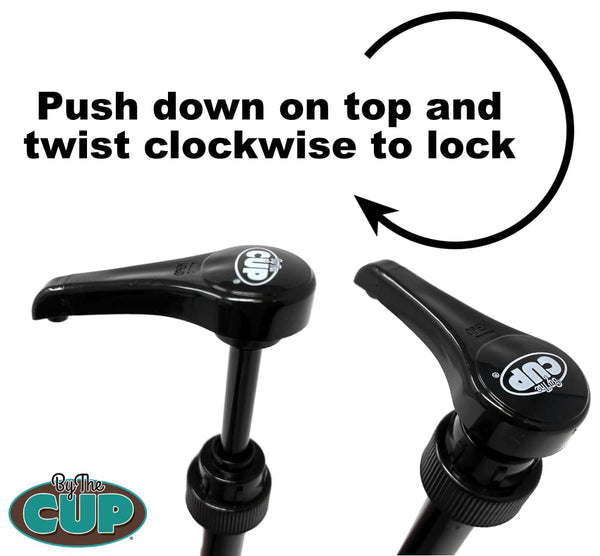 By The Cup Universal Black Coffee Syrup Pump (Pack of 4) - Fits Upouria, Torani Syrups, Davinci, Monin (1L Plastic Only), and Jordan's Skinny Syrups