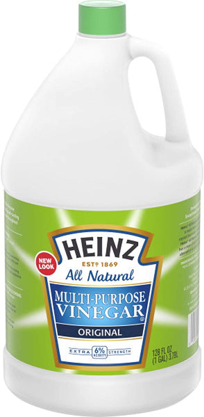 Heinz All Natural Multi-Purpose Vinegar, 6% Acidity, 1 Gallon Bottle (Pack of 1) with By The Cup Swivel Spoons