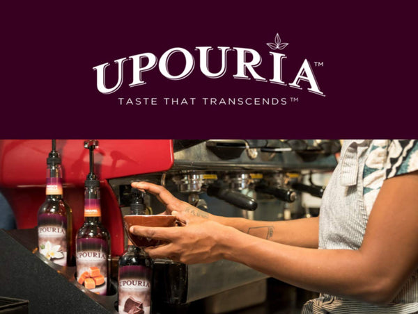 Upouria Coffee Syrup Variety Pack, 2 of each - French Vanilla and Mocha, 100% Vegan, Gluten-Free, 750ml Bottles (Pack of 4) with 2 Syrup Pumps