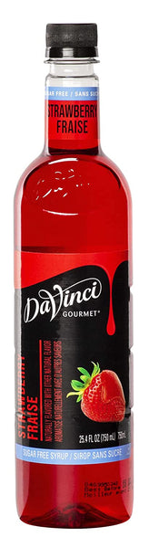 DaVinci Gourmet Sugar-Free Syrup, Strawberry and Cherry, 750 ml Bottle (Pack of 2) with By The Cup Coasters