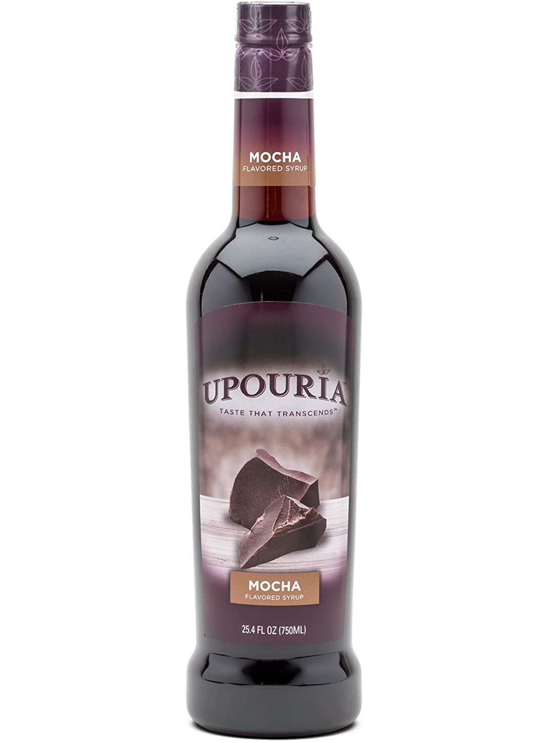 Upouria Coffee Syrup - Mocha Flavoring, 100% Gluten Free, Vegan, and Non Dairy, 750 mL Bottle