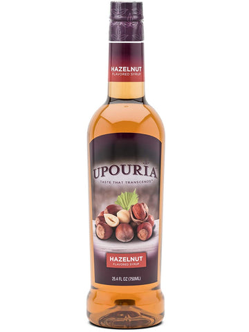 Upouria Hazelnut Coffee Syrup Flavoring, 100% Vegan, Gluten Free, Kosher, 750 mL Bottle - Pump Sold Separately