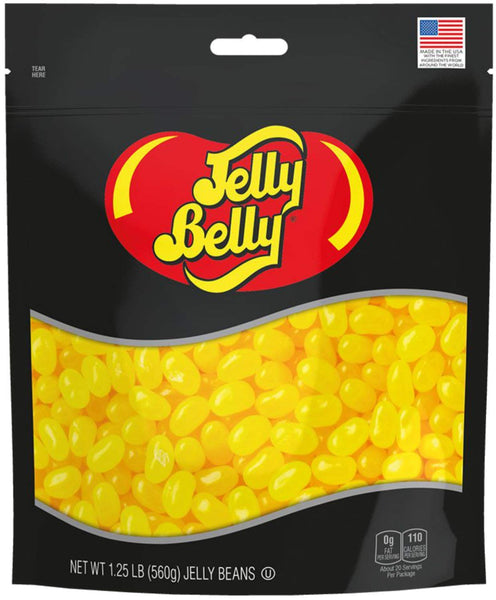 Jelly Belly Lemon Jelly Beans 1.25 lb Resealable Bag with By The Cup Teddy Bear