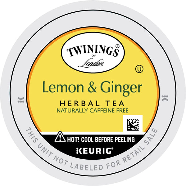 Twinings Tea Variety, K Cup Compatible, Nightly Calm, Camomile, Peppermint, Chai, Rooibos, Lemon & Ginger (Pack of 24) with By The Cup Honey Sticks