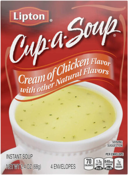 By The Cup Soup Bowl Compatible with Lipton Cup-a-Soup Instant Soup Pouches, Chicken Noodle with White Meat, Spring Vegetable, and Cream of Chicken, 2 - 4 Count Boxes of each (Pack of 6)