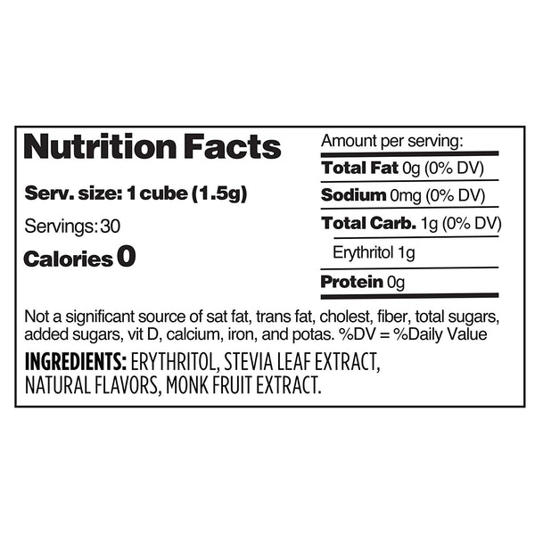 Whole Earth Stevia & Monk Fruit Sweetener Cubes 30 Cubes per Tin (Pack of 3 Tins) with By The Cup Travel Mug