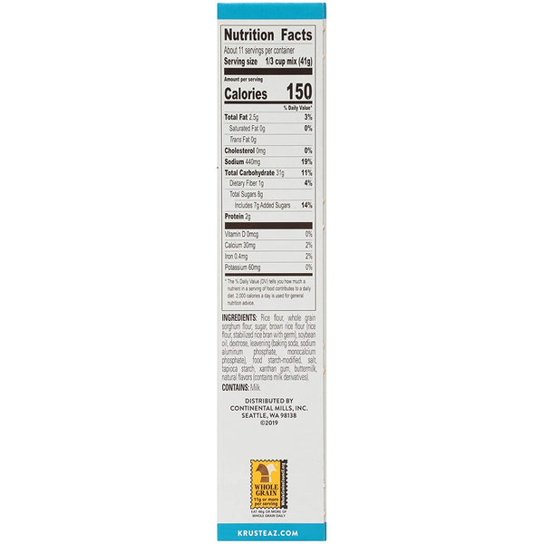 Pancake & Syrup Bundle, 1 of each: Krusteaz Gluten-Free Pancake Mix, 16 oz and Smuckers Sugar-Free Breakfast Syrup, 14.5 oz with By The Cup Spreader