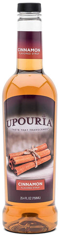 Upouria Cinnamon Coffee Syrup Flavoring, 100% Vegan, Gluten Free, Kosher, 750 mL Bottle - Pump Sold Separately