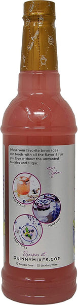Jordan's Skinny Syrups Sugar Free Strawberry Rose, Lemon Elderflower and Blueberry Lavender Flavor Infusion 750 ml Bottles with 3 By The Cup Pumps