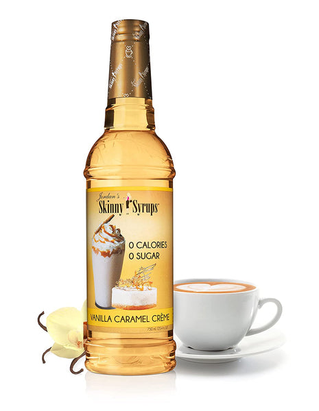 Jordan's Skinny Gourmet Syrups Vanilla Caramel Creme and Salted Caramel 25.4 Fluid Ounce (Bundle of 2)