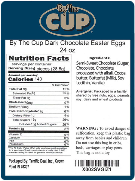 By The Cup Dark Chocolate Easter Eggs 24 oz Bulk Bag