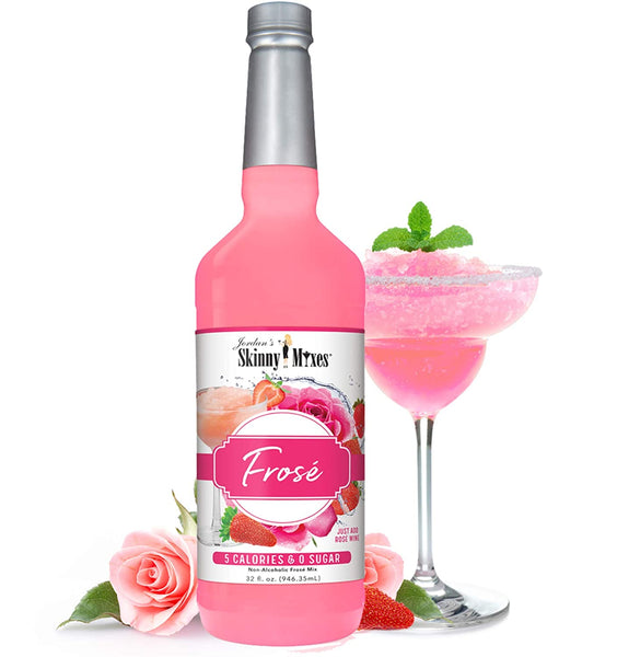 Jordan's Skinny Syrups Sugar Free Frosé (Pack of 1) with By The Cup Coasters