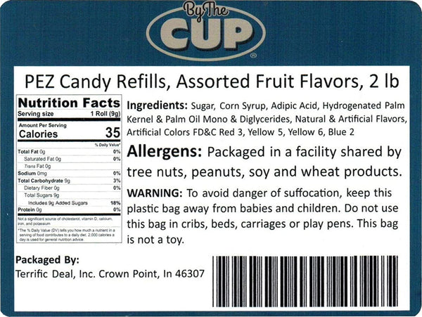 PEZ Candy Refills, Assorted Fruit Flavors, 2 Lb Resealable Bag