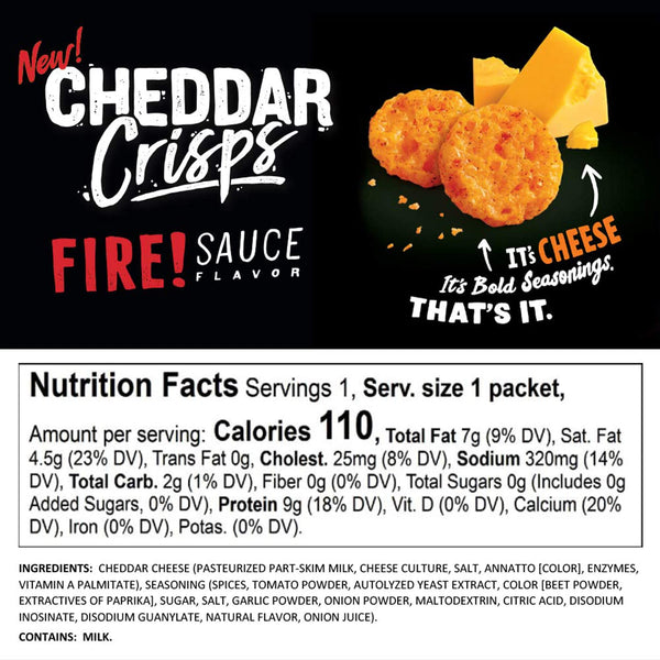 Taco Bell Cheddar Crisps Variety, Fire and Nacho .7 oz, 4 of each Flavor (Pack of 8) with By the Cup Sunflowers Kernels