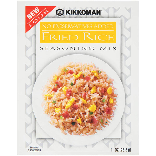 Kikkoman Fried Rice Seasoning Mix, 1 oz Packet (Pack of 4) with By The Cup Chop Sticks